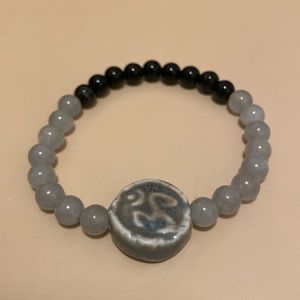 Beaded Om Bracelet